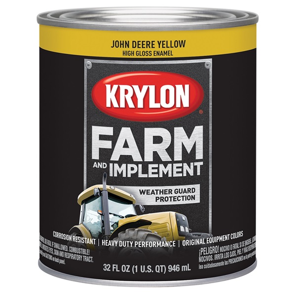 Krylon® Farm & Implement Paint - John Deere Yellow, Qt